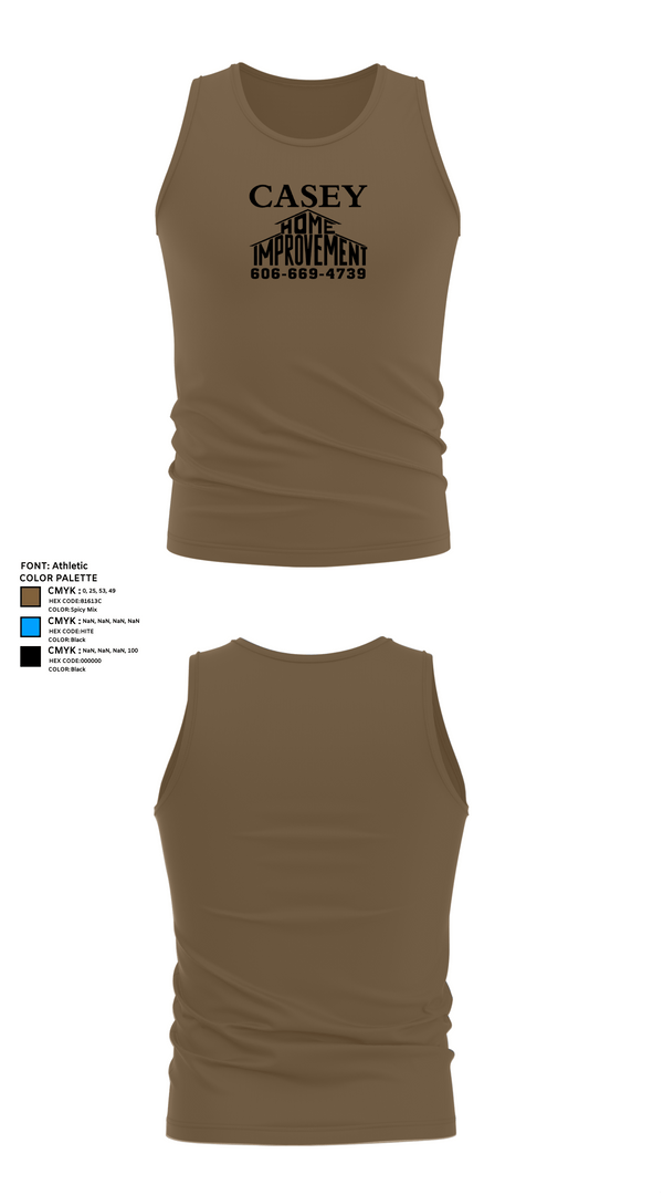 Tank Top, Casey home improvement, , Teamtime, Team time, sublimation, custom sports apparel, team uniforms, spirit wear, spiritwear, sports uniforms, custom shirts, team store, custom team store, fundraiser sports, apparel fundraiser