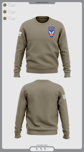 Crew Neck Sweatshirt, 1/11TH ABN DIV, Army, Teamtime, Team time, sublimation, custom sports apparel, team uniforms, spirit wear, spiritwear, sports uniforms, custom shirts, team store, custom team store, fundraiser sports, apparel fundraiser