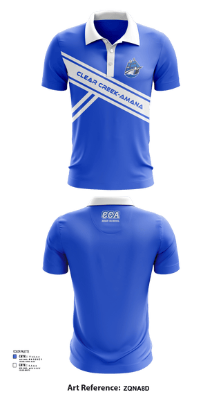 Short Sleeve Performance Polo, Clear Creek-Amana High School Cheer, Cheer, Teamtime, Team time, sublimation, custom sports apparel, team uniforms, spirit wear, spiritwear, sports uniforms, custom shirts, team store, custom team store, fundraiser sports, apparel fundraiser