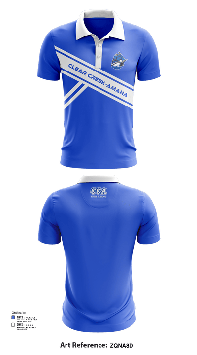 Clear Creek-Amana High School Cheer 95577848 Short Sleeve Performance Polo - 121