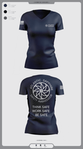 LinVille Women's Short Sleeve V-neck Shirt - 10