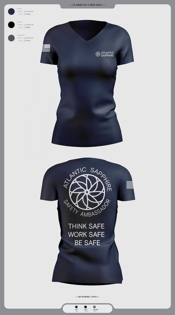 Womens Short Sleeve Vneck Shirt, LinVille, Navy, Teamtime, Team time, sublimation, custom sports apparel, team uniforms, spirit wear, spiritwear, sports uniforms, custom shirts, team store, custom team store, fundraiser sports, apparel fundraiser