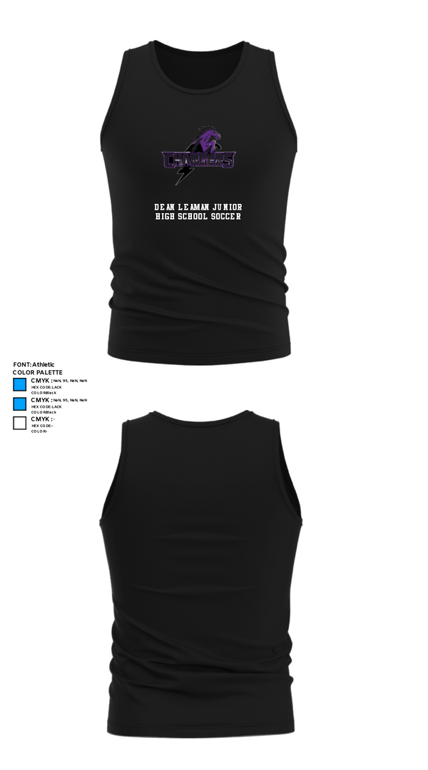 Tank Top, Dean Leaman Junior High School Soccer, Men's Soccer, Teamtime, Team time, sublimation, custom sports apparel, team uniforms, spirit wear, spiritwear, sports uniforms, custom shirts, team store, custom team store, fundraiser sports, apparel fundraiser