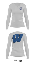 James B Hunt High School Football 49047350 Women's Long Sleeve V-neck Shirt - 16
