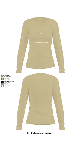 Women's Long Sleeve Vneck Shirt, C-1-10 Troop 2 Ghetto Boys, Army, Teamtime, Team time, sublimation, custom sports apparel, team uniforms, spirit wear, spiritwear, sports uniforms, custom shirts, team store, custom team store, fundraiser sports, apparel fundraiser