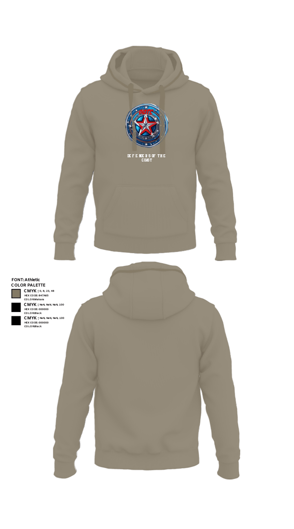 Hoodie, Defenders of the Coast, Army, Teamtime, Team time, sublimation, custom sports apparel, team uniforms, spirit wear, spiritwear, sports uniforms, custom shirts, team store, custom team store, fundraiser sports, apparel fundraiser