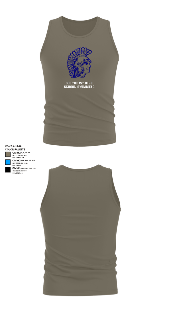 Tank Top, Southeast High School Swimming, Swimming, Teamtime, Team time, sublimation, custom sports apparel, team uniforms, spirit wear, spiritwear, sports uniforms, custom shirts, team store, custom team store, fundraiser sports, apparel fundraiser
