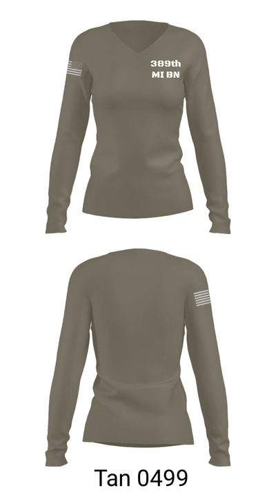389th MI BN 38667392 Women's Long Sleeve V-neck Shirt - 77
