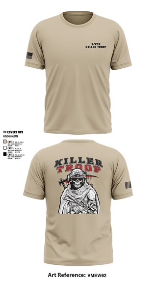 Short Sleeve Performance Shirt, 3/2CR Killer Troop, Army, Teamtime, Team time, sublimation, custom sports apparel, team uniforms, spirit wear, spiritwear, sports uniforms, custom shirts, team store, custom team store, fundraiser sports, apparel fundraiser