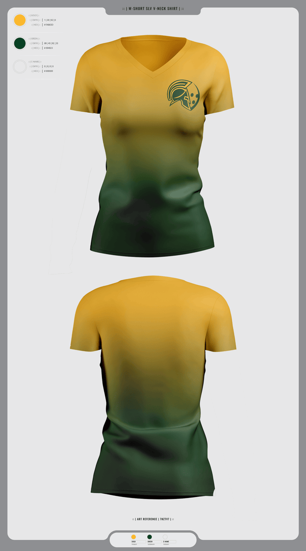 Womens Short Sleeve Vneck Shirt, Glenbrook North Spartan Bowling, Bowling, Teamtime, Team time, sublimation, custom sports apparel, team uniforms, spirit wear, spiritwear, sports uniforms, custom shirts, team store, custom team store, fundraiser sports, apparel fundraiser