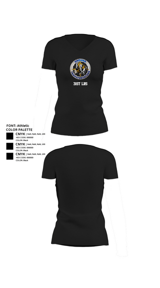 Womens Short Sleeve Vneck Shirt, 31st LRS, Air Force, Teamtime, Team time, sublimation, custom sports apparel, team uniforms, spirit wear, spiritwear, sports uniforms, custom shirts, team store, custom team store, fundraiser sports, apparel fundraiser