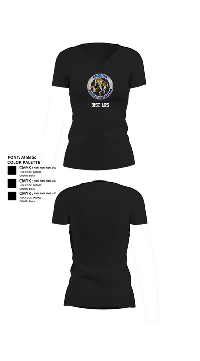 31st LRS 85986952 Women's Short Sleeve V-neck Shirt - 24