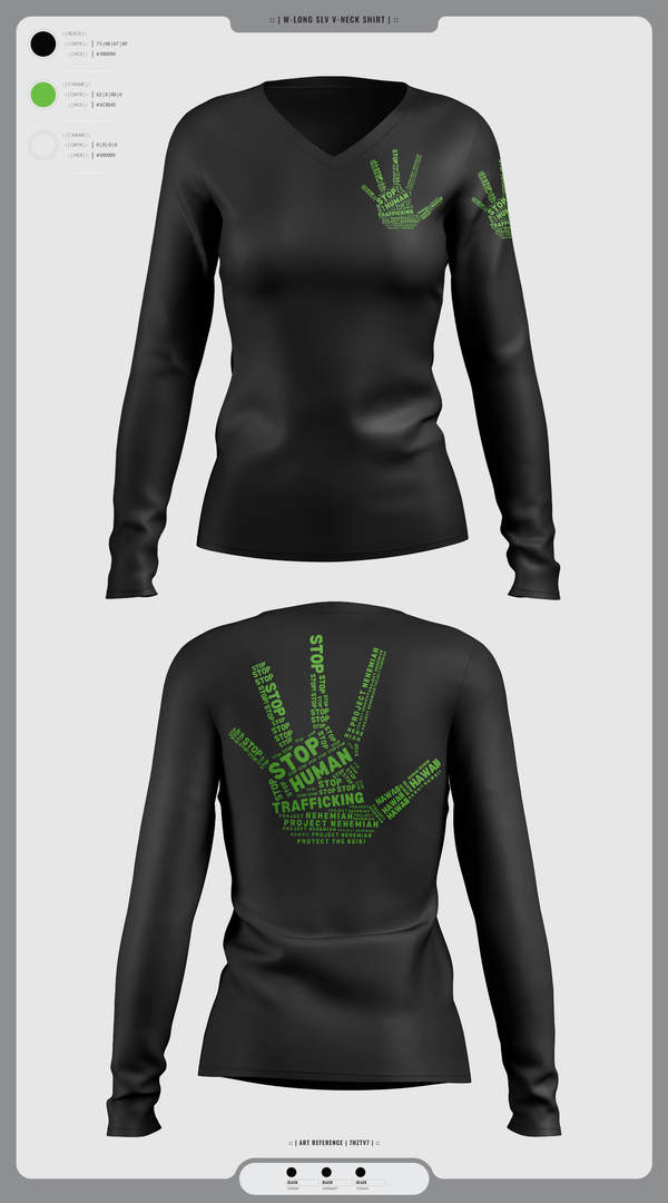 Womens Long Sleeve Vneck Shirt, Project Nehemiah Hawaii, , Teamtime, Team time, sublimation, custom sports apparel, team uniforms, spirit wear, spiritwear, sports uniforms, custom shirts, team store, custom team store, fundraiser sports, apparel fundraiser