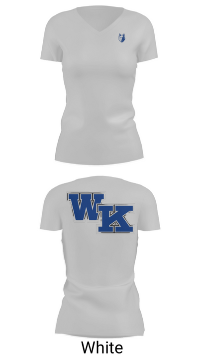 Worthington Kilbourne High School Golf 32928252 Women's Short Sleeve V-neck Shirt - 19