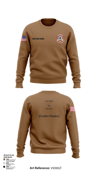 Crew Neck Sweatshirt, Detachment 035, Air Force, Teamtime, Team time, sublimation, custom sports apparel, team uniforms, spirit wear, spiritwear, sports uniforms, custom shirts, team store, custom team store, fundraiser sports, apparel fundraiser
