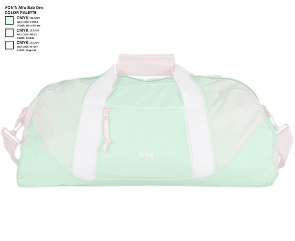 Duffle Bag, Iraq, Men's Soccer, Teamtime, Team time, sublimation, custom sports apparel, team uniforms, spirit wear, spiritwear, sports uniforms, custom shirts, team store, custom team store, fundraiser sports, apparel fundraiser