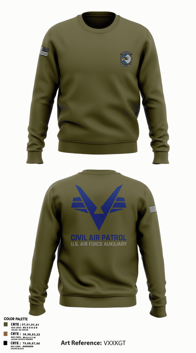 Sunlake High School Cadet Squadron 6161246 Crew Neck Sweatshirt - 96