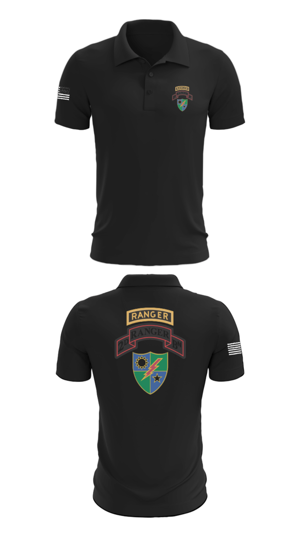 Short Sleeve Performance Polo, 2nd Battalion 75th Ranger Regiment, , Teamtime, Team time, sublimation, custom sports apparel, team uniforms, spirit wear, spiritwear, sports uniforms, custom shirts, team store, custom team store, fundraiser sports, apparel fundraiser