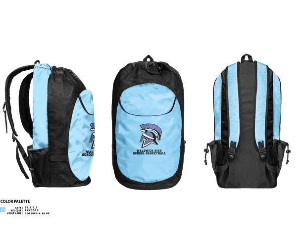 Gear Bag, Waldwick High School Basketball, Women's Basketball, Teamtime, Team time, sublimation, custom sports apparel, team uniforms, spirit wear, spiritwear, sports uniforms, custom shirts, team store, custom team store, fundraiser sports, apparel fundraiser