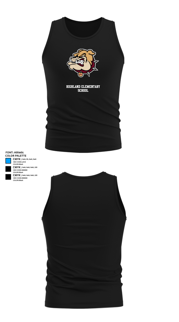 Tank Top, Highland Elementary School, Spirit Store, Teamtime, Team time, sublimation, custom sports apparel, team uniforms, spirit wear, spiritwear, sports uniforms, custom shirts, team store, custom team store, fundraiser sports, apparel fundraiser