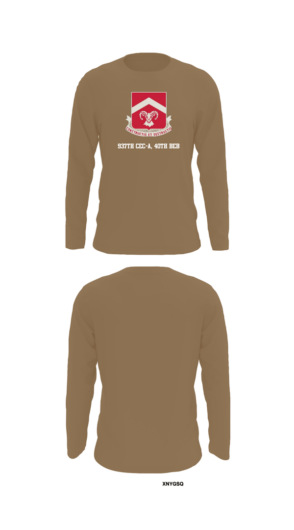 Long Sleeve Performance Shirt, 937th CEC-A, 40th BEB, Army, Teamtime, Team time, sublimation, custom sports apparel, team uniforms, spirit wear, spiritwear, sports uniforms, custom shirts, team store, custom team store, fundraiser sports, apparel fundraiser