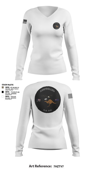 Kontrolled Kaos 22846170 Women's Long Sleeve V-neck Shirt - 2