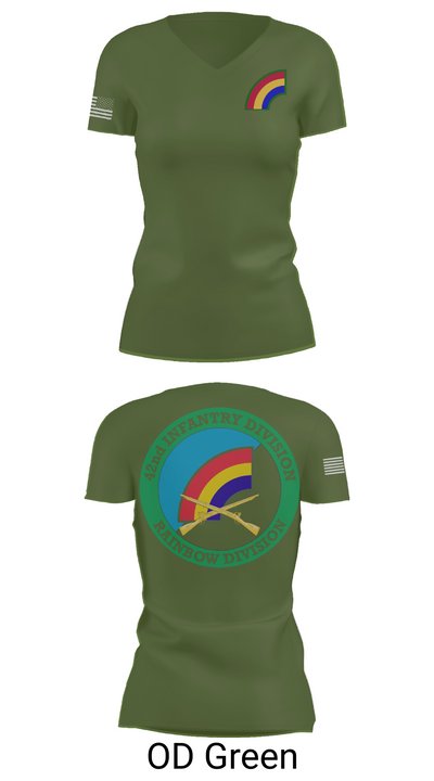 42nd ID 48314623 Women's Short Sleeve V-neck Shirt - 48