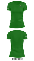Cypress Falls High School Track 61867059 Women's Short Sleeve V-neck Shirt - 21