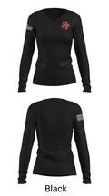 Highland Park Senior High School Gymnastics 24003841 Women's Long Sleeve V-neck Shirt - 35