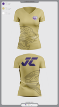 Jacksonville College Cross Country 48639105 Women's Short Sleeve V-neck Shirt - 2