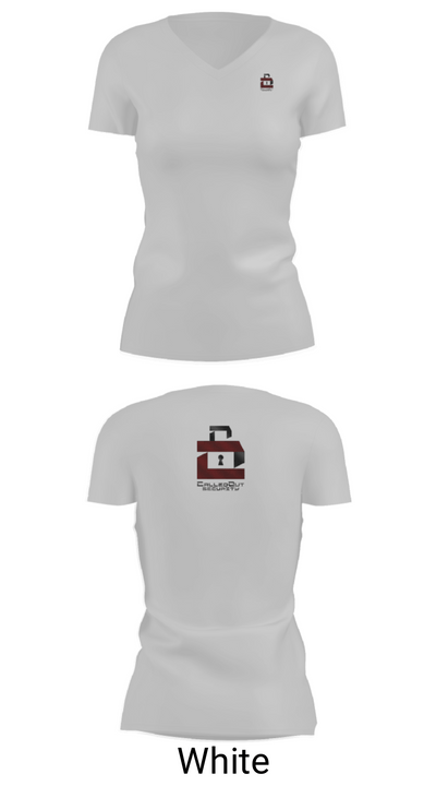 CalledOut Security 52981912 Women's Short Sleeve V-neck Shirt - 19
