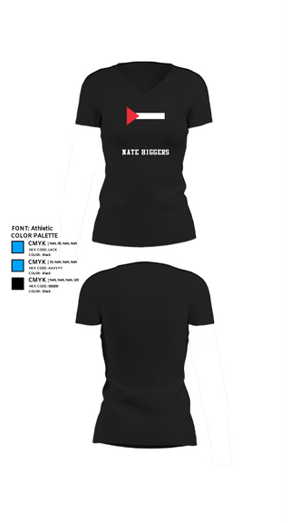 Womens Short Sleeve Vneck Shirt, Nate higgers, Wrestling, Teamtime, Team time, sublimation, custom sports apparel, team uniforms, spirit wear, spiritwear, sports uniforms, custom shirts, team store, custom team store, fundraiser sports, apparel fundraiser