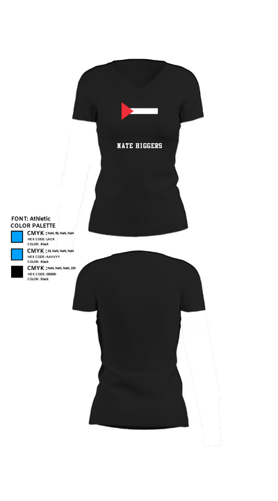 Nate higgers 97002600 Women's Short Sleeve V-neck Shirt - 37