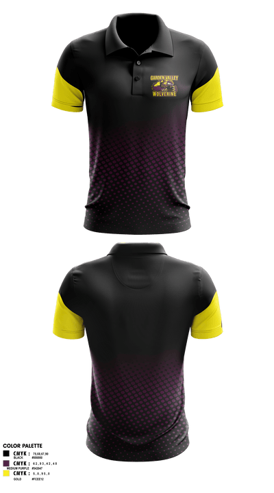 Garden Valley Wolverines 38799509 Short Sleeve Performance Polo - 1