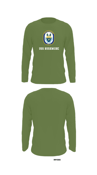 Long Sleeve Performance Shirt, USS RUSHMORE, Navy, Teamtime, Team time, sublimation, custom sports apparel, team uniforms, spirit wear, spiritwear, sports uniforms, custom shirts, team store, custom team store, fundraiser sports, apparel fundraiser