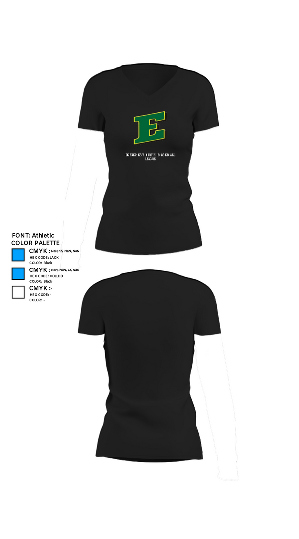 Women's Short Sleeve Vneck Shirt, DC Everest Youth Baseball League, Baseball, Teamtime, Team time, sublimation, custom sports apparel, team uniforms, spirit wear, spiritwear, sports uniforms, custom shirts, team store, custom team store, fundraiser sports, apparel fundraiser
