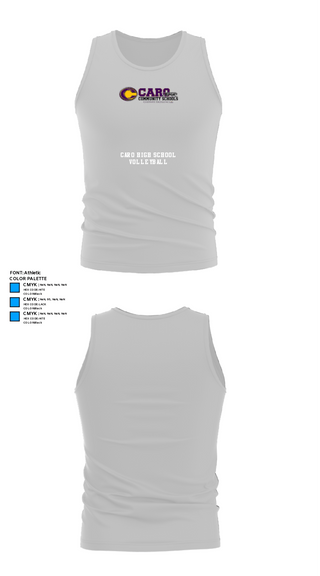 Tank Top, Caro High School Volleyball, Women's Volleyball, Teamtime, Team time, sublimation, custom sports apparel, team uniforms, spirit wear, spiritwear, sports uniforms, custom shirts, team store, custom team store, fundraiser sports, apparel fundraiser