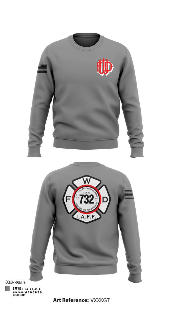 Crew Neck Sweatshirt, Woonsocket, Fire Department, Teamtime, Team time, sublimation, custom sports apparel, team uniforms, spirit wear, spiritwear, sports uniforms, custom shirts, team store, custom team store, fundraiser sports, apparel fundraiser