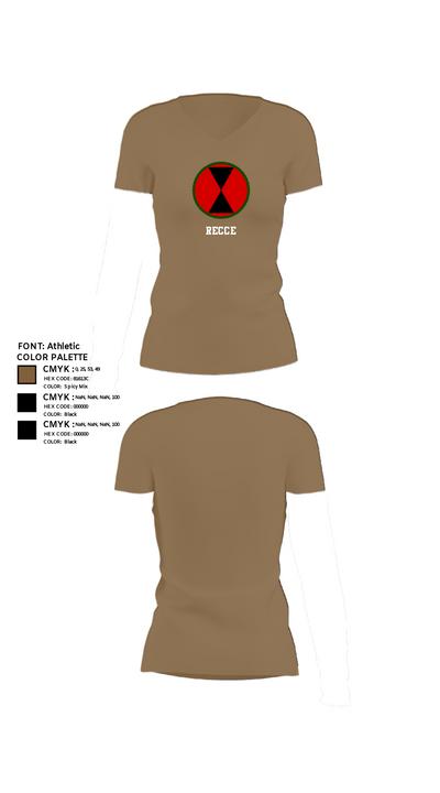 RECCE 67362725 Women's Short Sleeve V-neck Shirt - 4