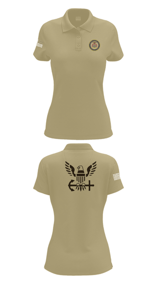 Women's Short Sleeve Performance Polo, Chaplain Corp, Navy, Teamtime, Team time, sublimation, custom sports apparel, team uniforms, spirit wear, spiritwear, sports uniforms, custom shirts, team store, custom team store, fundraiser sports, apparel fundraiser