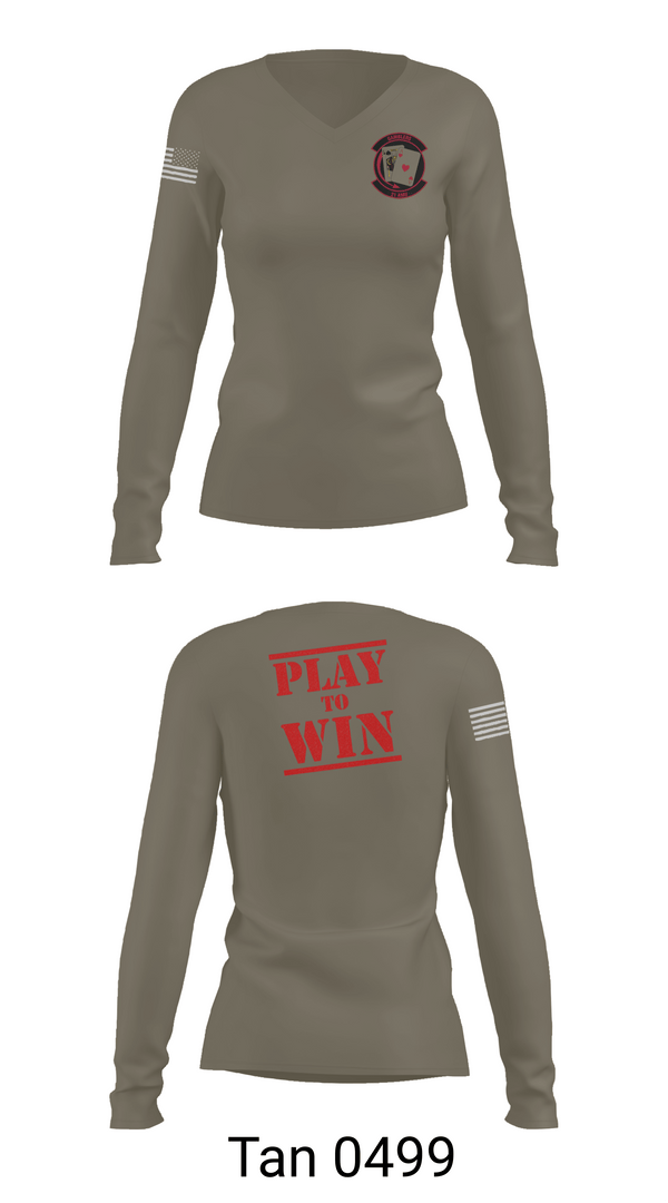 Womens Long Sleeve Vneck Shirt, 21st AMU, , Teamtime, Team time, sublimation, custom sports apparel, team uniforms, spirit wear, spiritwear, sports uniforms, custom shirts, team store, custom team store, fundraiser sports, apparel fundraiser