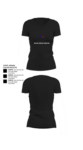 Womens Short Sleeve Vneck Shirt, Military Audiology Association, Army, Teamtime, Team time, sublimation, custom sports apparel, team uniforms, spirit wear, spiritwear, sports uniforms, custom shirts, team store, custom team store, fundraiser sports, apparel fundraiser