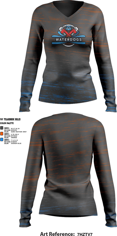 Hutchinson 65685382 Women's Long Sleeve V-neck Shirt - 2