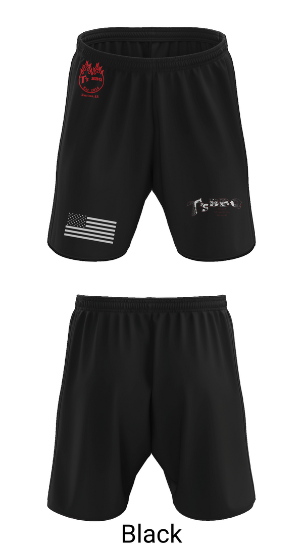 Athletic Shorts With Pockets, T’s BBQ, , Teamtime, Team time, sublimation, custom sports apparel, team uniforms, spirit wear, spiritwear, sports uniforms, custom shirts, team store, custom team store, fundraiser sports, apparel fundraiser