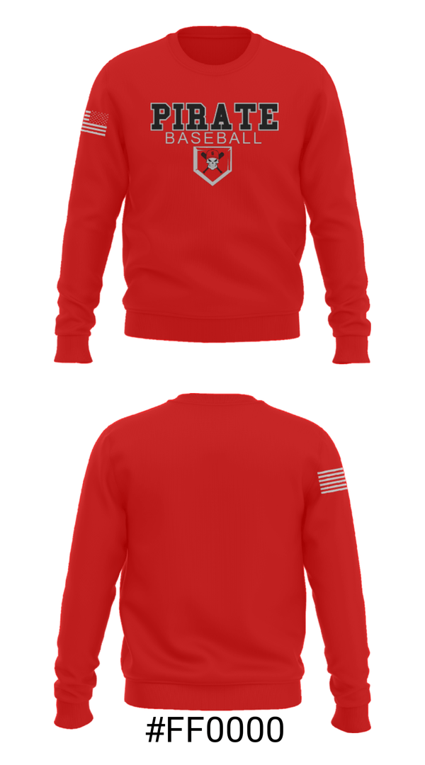 Crew Neck Sweatshirt, Grants High School Baseball, Baseball, Teamtime, Team time, sublimation, custom sports apparel, team uniforms, spirit wear, spiritwear, sports uniforms, custom shirts, team store, custom team store, fundraiser sports, apparel fundraiser