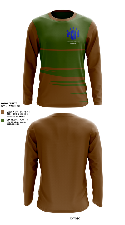 Burlington-Edison High School Bowling 27400664 Long Sleeve Performance Shirt 1