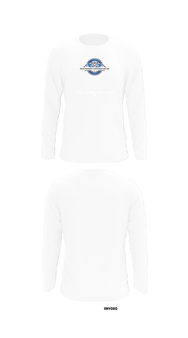 Long Sleeve Performance Shirt, Gold Potomac construction inc, Golf, Teamtime, Team time, sublimation, custom sports apparel, team uniforms, spirit wear, spiritwear, sports uniforms, custom shirts, team store, custom team store, fundraiser sports, apparel fundraiser