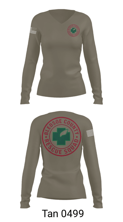 Bledsoe County Rescue Squad 83913637 Women's Long Sleeve V-neck Shirt - 77
