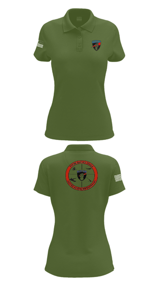 Womens Short Sleeve Performance Polo, Bravo 1/78th FA, Army, Teamtime, Team time, sublimation, custom sports apparel, team uniforms, spirit wear, spiritwear, sports uniforms, custom shirts, team store, custom team store, fundraiser sports, apparel fundraiser