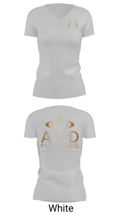 Avd plumbing 52318948 Women's Short Sleeve V-neck Shirt - 19